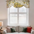 thumbnail image 2 of Tie Up Valance Curtain for Kitchen,Farm Yellow Truck Lemon on Vintage Rod Pocket Short Curtains Adjustable Tie-Up Shade Valances,Summer Flower Leaves Window Treatment for Bathroom Living Room Bedroom, 2 of 9