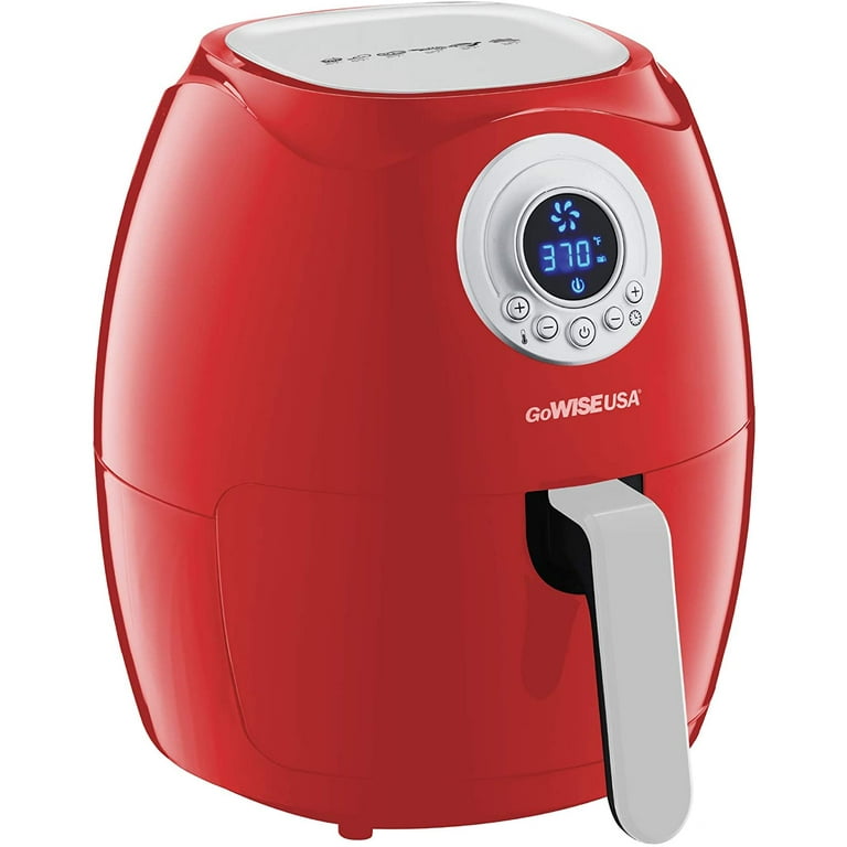 GoWISE 3.7-Quart Digital Air Fryer + 100 Recipes - Red - Invastor