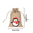 thumbnail image 3 of Bolsa de almacenamiento de dulces de Navidad, decoración de árbol de Navidad, medias de lino, bolsas de dulces de navidad, regalos de Papá Noel, Año Nuevo, 2023, 3 of 4