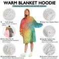 thumbnail image 5 of Colorful Tie Dye Cloud Shape Pattern Wearable Oversized Blanket,Wearable Blanket Hoodie for Adults,Cozy Hooded Blankets with Super Pockets,Super Warm Fuzzy Pullover for Women & Men, 5 of 6