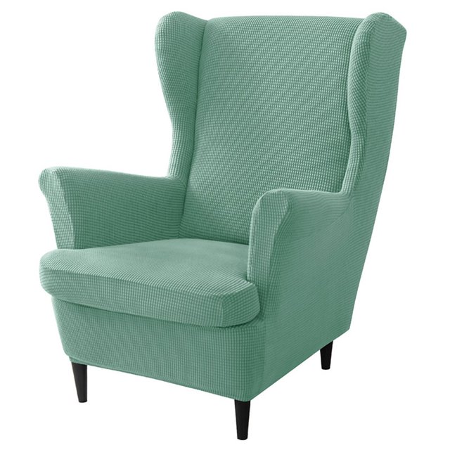 CHOK 2024 Wing Chair Slipcover Chair Covers For Wingback Chairs Stretch Sofa Cover Furniture Protector Couch Soft With Elastic Bottom-Pink-Chair Cover