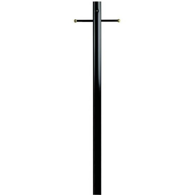 Lantern Post with Ground Convenience Outlet & Dusk to Dawn Sensor, Black