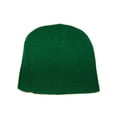 thumbnail image 1 of Scull Ribbed Cuffless Beanie Cap, Kelly, 1 of 1
