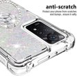 thumbnail image 3 of Funda para Xiaomi Redmi Note 11 Pro 5G/4G con Brillo Líquido Flotante, Purpurina, Parachoques y Anillo Giratorio Soporte, 3 of 5
