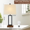 thumbnail image 6 of Cinkeda Set of 2 Modern Black Metal Table Lamps, 23.5" Tall with Dual USB Ports & AC Plug, On/Off Switch Bedside Lamp for Bedroom, 6 of 7