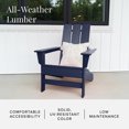 thumbnail image 7 of DuroGreen Aria Adirondack Chair Set Made With All-Weather Tangentwood, 2 Chairs, 1 Side Table, Oversized, High End Patio Furniture for Porch, Lawn, Deck, No Maintenance, Made in the USA, Navy, 7 of 7