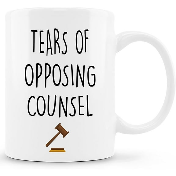 Lawyer Mug, Lawyer Gifts for Women Men, Funny Tears of Opposing Counsel Ceramic Coffee Mug, Funny Appreciation Gifts for Lawyer Attorney, Law School Gifts, Law Student Graduation Gifts, 11 oz