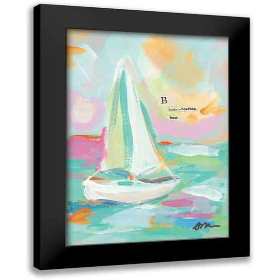 Mingo, Jessica 11x14 Black Modern Framed Museum Art Print Titled - Sailboat I