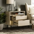 thumbnail image 3 of Lincoln 25" Modern Storage Bedroom Nightstand in Natural Birch, 3 of 10