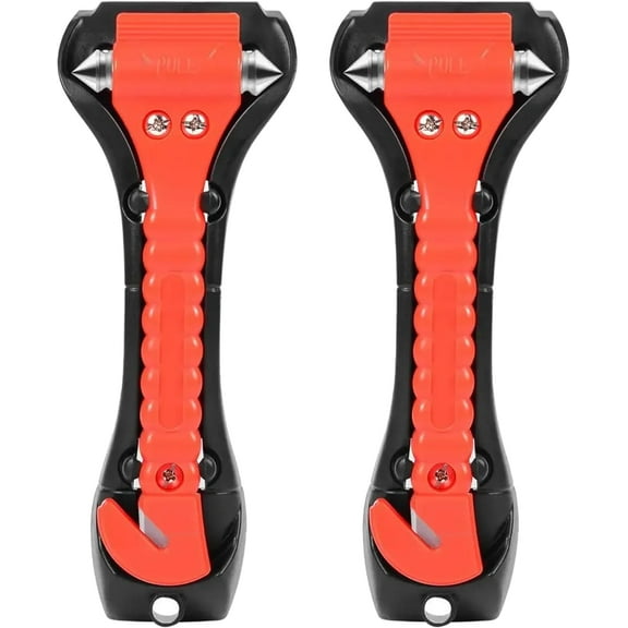 Car Window Breaker and Seatbelt Cutter,Car Window Breaker Tool,Car Accessories Emergency Escape Tool,2-in-1 Glass Breaker and Seatbelt Cutter,Fit Auto Traffic Accident Emergency Escape (2PCS)