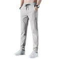 thumbnail image 5 of Zimjoy Men Bevawear Glide Pants Quick Dry Elastic Waist Pants Casual Outdoor Golf Hiking Running Trousers with Pockets Drawstring Pant for Men, Light Gray 4XL, 5 of 5