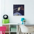 thumbnail image 4 of The View From Up Here Phrase Outer Space Astronaut Typography Gallery-Wrapped Canvas Print Wall Art, 17x17, 4 of 4
