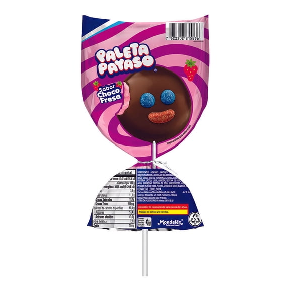 Paleta Payaso Choco Fresa 45Gr