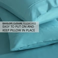 thumbnail image 6 of American Home Collection Full Size 6 Piece Bed Sheet Set Aqua - Ultra Soft Microfiber Deep Pocket Wrinkle Free, 6 of 8