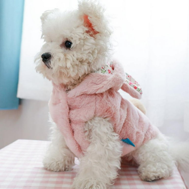 Cute Hoodie Pet Dog Pajamas Clothes Soft Warm Fleece Dogs