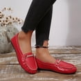 thumbnail image 6 of Aobny Flat Shoes Womens Shoes Business Casual Shoes Wedge Flats Office Shoes Shoe Round Toe Red Soft Toe Slip-On Summer Shoes,Size 36, 6 of 9