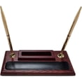 thumbnail image 2 of Dacasso Rosewood And Leather Pen Stand With Cell Phone Holder - Leather, Rosewood, Rubber - 1 Each - Black, 2 of 5