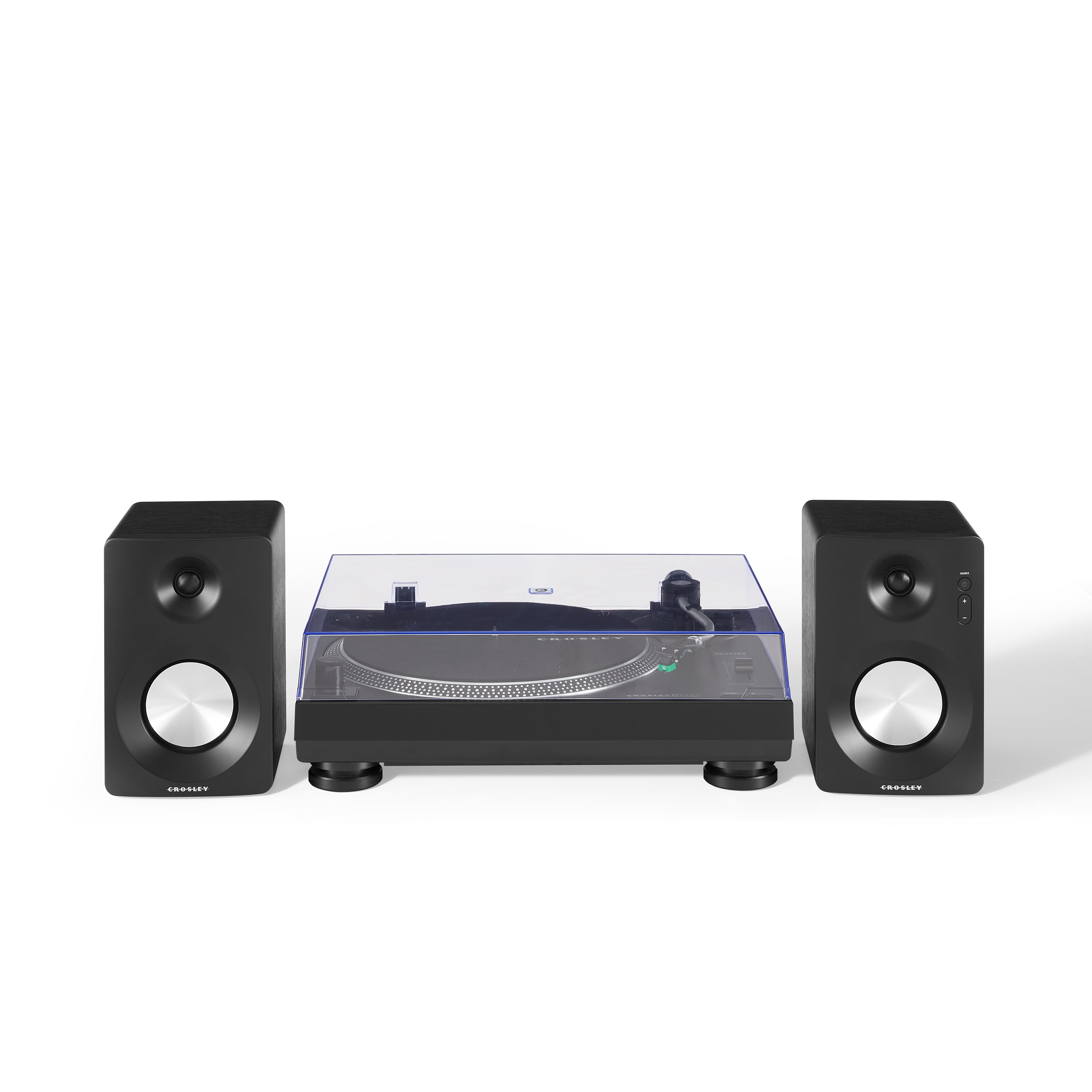Crosley C100BT Vinyl Record Player with Speakers and Wireless Bluetooth - Audio Turntables