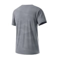 thumbnail image 3 of GUZOM Mens 4-Way Stretch Quick Dry UPF Sun Protection Moisture Wicking Breathable Mesh Athletic T-Shirt Gray,Size L, 3 of 4