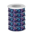 thumbnail image 2 of 5 Rolls Christmas Ribbon 1.5 inch Wide Decorative Ribbon for Gift Wrapping and Holiday Decorations Jellyfish Swim in The Deep Sea, 2 of 7