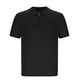 thumbnail image 4 of FAIWAD Men's Summer Shirts Short Sleeve Collared Zip Dress Shirts Workout Quick Dry Golf Stylish Tops Holiday Party Outfit, 4 of 8