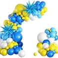 thumbnail image 1 of SINGOMON 111PCS Yellow Blue Balloon Arch Kit Blue and Yellow Balloon Arch Blue Balloon Garland Kit White Balloons Explosive Star Balloons for Cartoon Theme Party Decorations Blue Birthday Decorations, 1 of 6