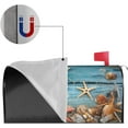 thumbnail image 3 of Summer Seashell Beach Starfish Mailbox Covers, Magnetic Post Box Cover Wraps Standard Size 21x18 in Inches for Garden Yard Decor, 3 of 3