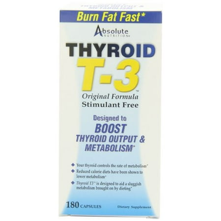 Absolute Nutrition Thyroid T-3 Radical Metabolic Booster, 180 (Best T3 Thyroid Supplement)