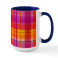 thumbnail image 2 of CafePress - Fall Colors Plaid - 15 oz Ceramic Large White Novelty Mug, 2 of 4