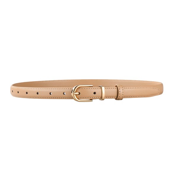 Product Category Belt Leather Waistband Women Slim Belt with Gold Alloy Buckle for Jeans and Dresses