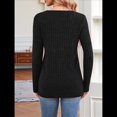 thumbnail image 4 of Camisas de Larga para Mujer, Cuello Redondo, Túnicas Casuales Negro L, 4 of 8