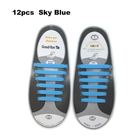 

Waterproof Elastic Silicone Tieless Shoestring for Athletic Running Multicolor for Sneaker Boots Board Casual Shoes