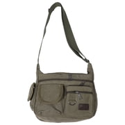 Himition Canvas Messenger Bag Large Bag Crossbody Shoulder Bag Tote Bag with Pocket for Women and Men