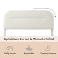 thumbnail image 6 of Furniture of America Aliz Modern Boucle Fabric Platform Bed, Queen, White, 6 of 21