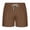 Brown, variant on Vivianyo HD Men's Sports High Waisted Gym Shorts Men Casual Fashion Solid Shorts With Pockets Elastic Waist Beach Sport Shorts