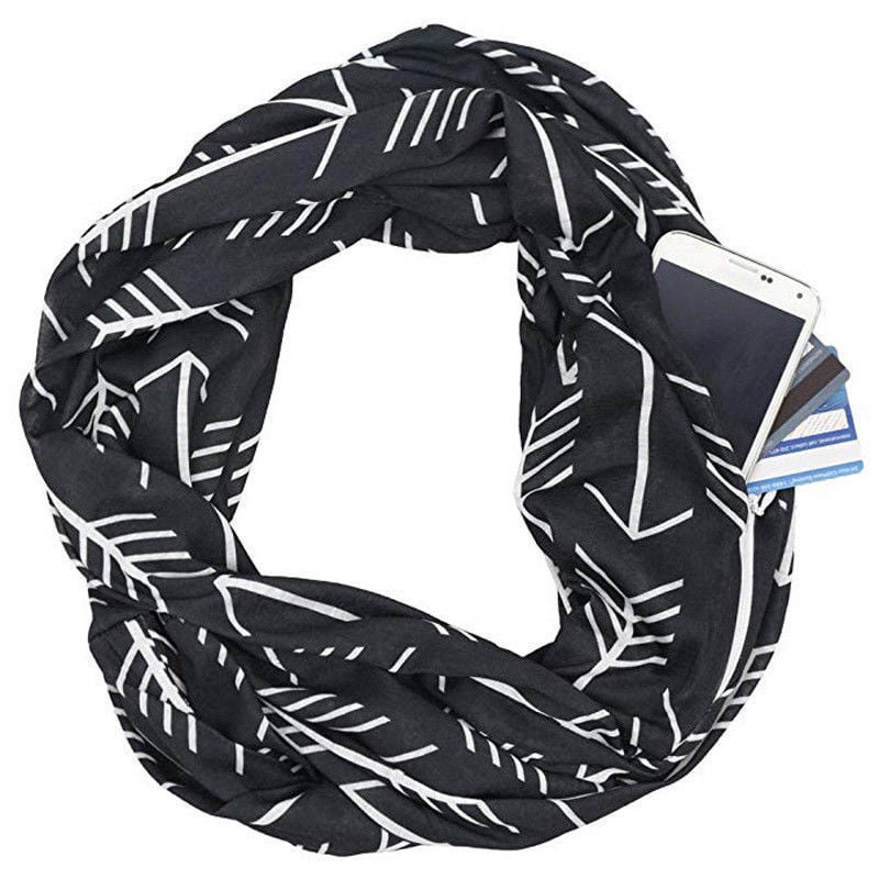 Lookwoild Convertible Infinity Scarf With Pocket Allmatch Loop Scarf