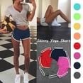 thumbnail image 5 of Chiccall Athletic Shorts for Women Casual Lightweight Workout Gym Shorts Striped Elastic Waist Summer Yoga Shorts, 5 of 5
