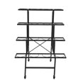 thumbnail image 4 of White / Balck 16 Buckets Flower Display Stand 4 Layers Plant Cart, Steel+PP 4 Wheels Moving Flower Rack for Indoor, Outdoor Patio Garden, Living Room, Florist, 4 of 22