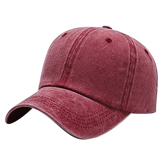 Yuanlong Unisex Baseball Cap Washed Vintage Solid Color Sun Hat Breathable Casual Daily Minimal Outdoor Headwear