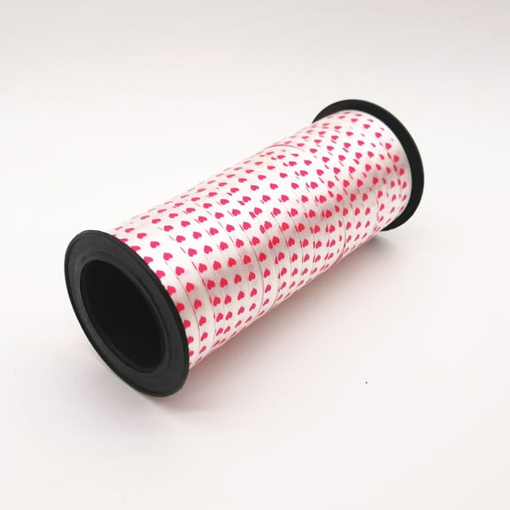 100 Yards Valentines Curling Ribbon with Spool,0.5cm Curly Ribbons - Perfect for Gift Wrapping, Florist Flowers, Birthday Party Decorations, and Balloon String Ribbon in Heart