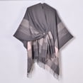 thumbnail image 2 of Fgnfyis Women Warm Shawl Wraps for Women Cape Winter Cardigan Sweaters Open Front Poncho Grey, 2 of 3