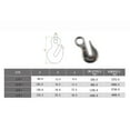 thumbnail image 2 of 1/4" Eye Hoist Lifting Hook for Wire Rope Winch Cable Stainless Steel, 2 of 7