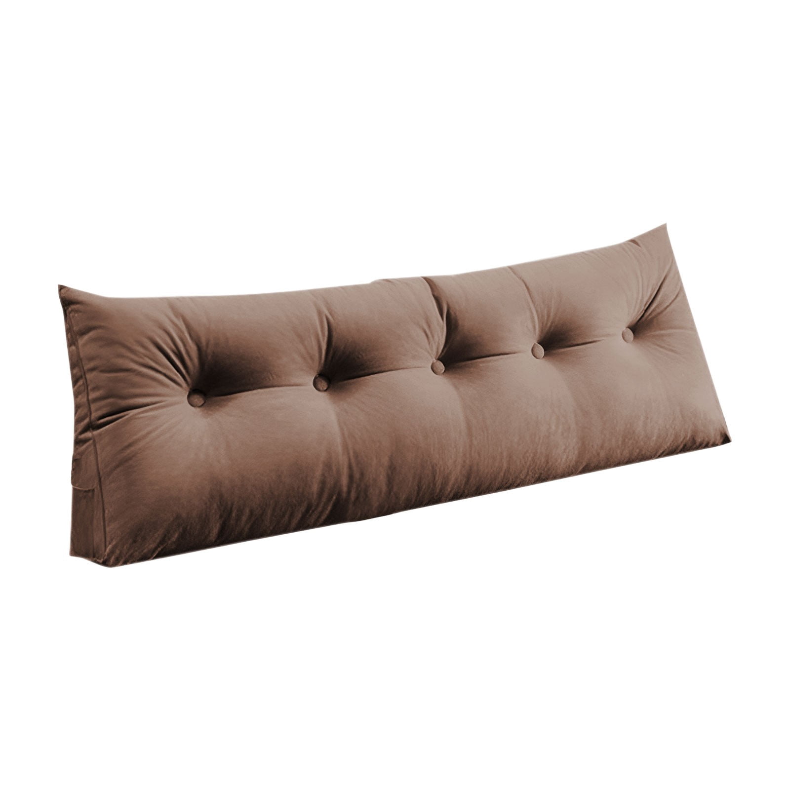 Denhf Headboard Pillow, Wedge Pillow Headboard with Removable Cover, Triangular Headboard Pillow for Bed Sofa Dorm, Daybed Pillows for Sitting, Reading and Working, 24" x 20", Brown