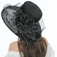 thumbnail image 5 of Lroveb Fascinators Hats for Women Tea Party Womens Vintage Floral Mesh Sun Hat Beach with Hat, 5 of 5