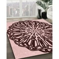 thumbnail image 2 of Ahgly Company Indoor Square Patterned Deep Rose Pink Area Rugs, 8' Square, 2 of 6