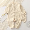 thumbnail image 3 of eileial Pajamas for Baby Boys & Baby Boys Baby Neutral 2-Pack Cotton Footed Sleep and Play,Beige 6-12 Months, 3 of 3