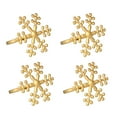 thumbnail image 2 of 4 servilleteros navideños con forma de copo de nieve para el hogar (dorados), 2 of 7