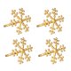 thumbnail image 2 of 4 servilleteros navideños con forma de copo de nieve para el hogar (dorados), 2 of 7