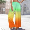 thumbnail image 5 of pstuiky Wide Legged Pants, Gradient Print Loose Long Palazzo Pants Pants with Pockets Oversized Womens Workout Pants Mint Green XL, 5 of 7