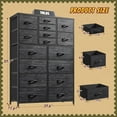 thumbnail image 3 of Tall Dresser for Bedroom with 16 Drawers,Fabric Dressers & chests of Drawers for Closet,Large Black Dresser with Sturdy Metal Frame, Wood Top,Entryway, Hallway, 3 of 9